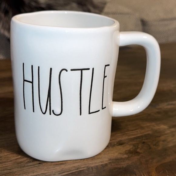 Rae Dunn Other - SALE! Firm Rae Dunn white ceramic coffee/tea mug/cup ‘HUSTLE’